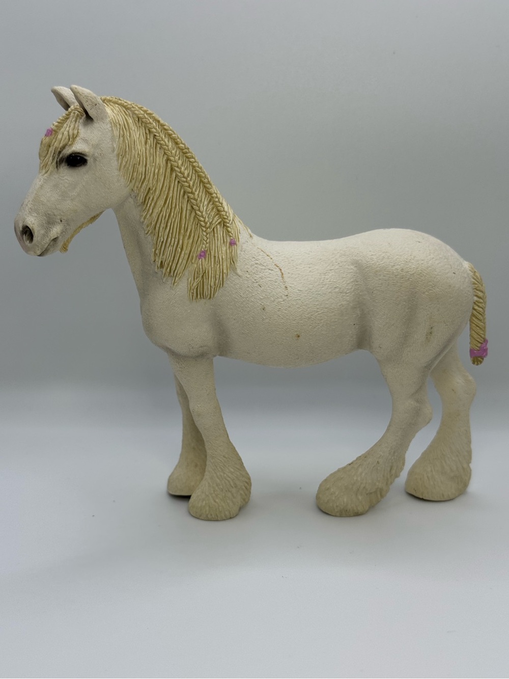 Schleich Retired 2012 White Shire Mare Draft Horse Figurine 13735